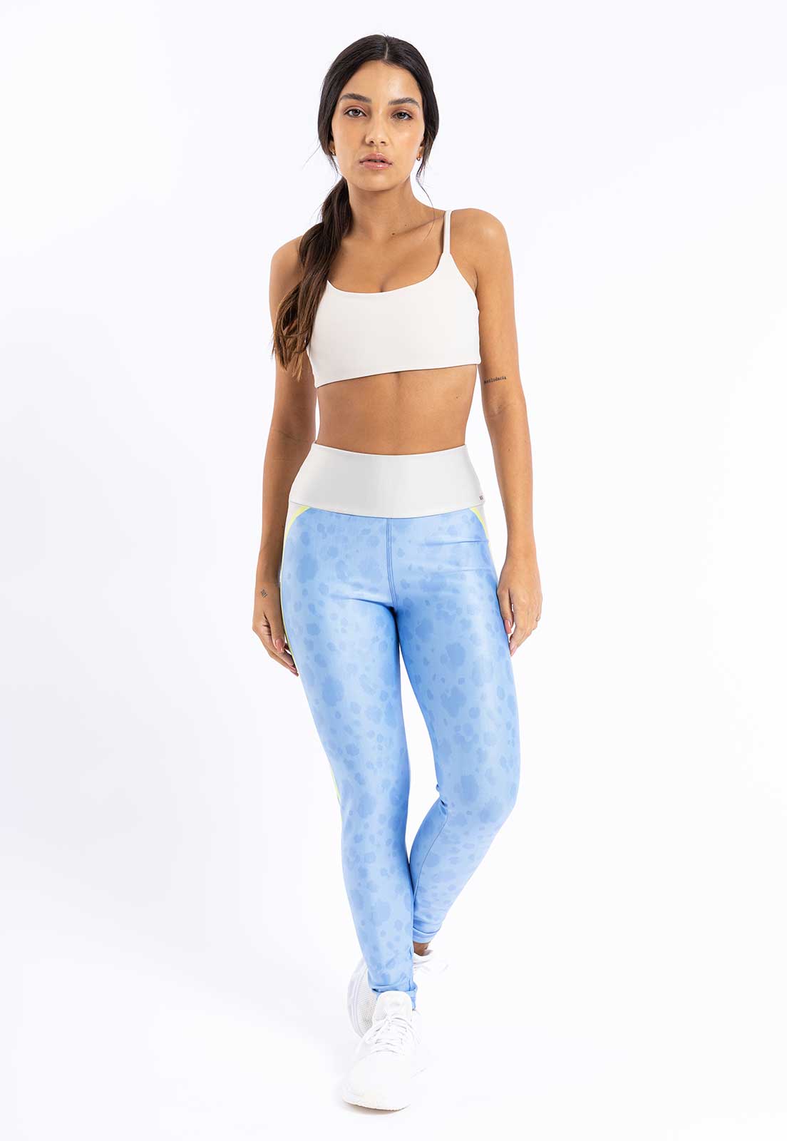 Top faixa dupla face liso Bege Luna Sinergia