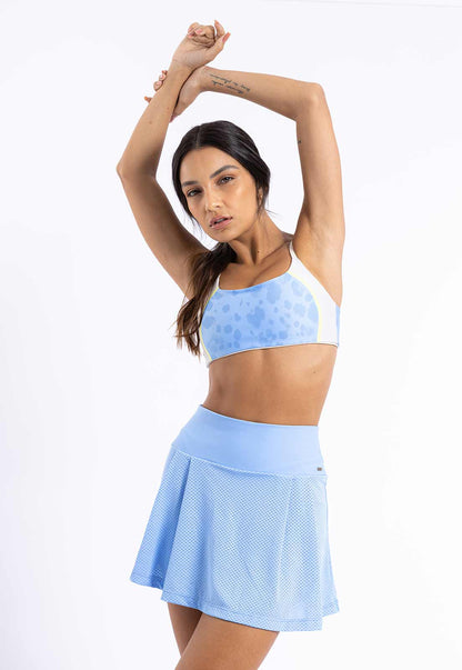 Top faixa dupla face liso Bege Luna Sinergia