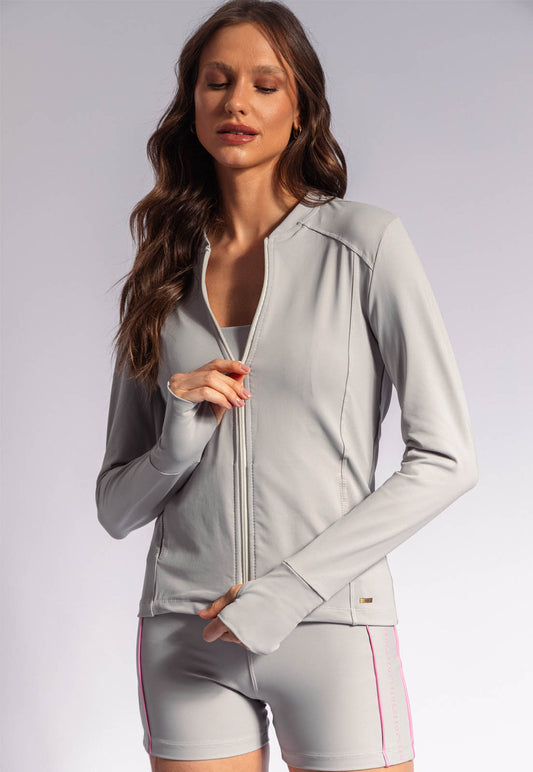 Jaqueta cinza granito lisa Urbane