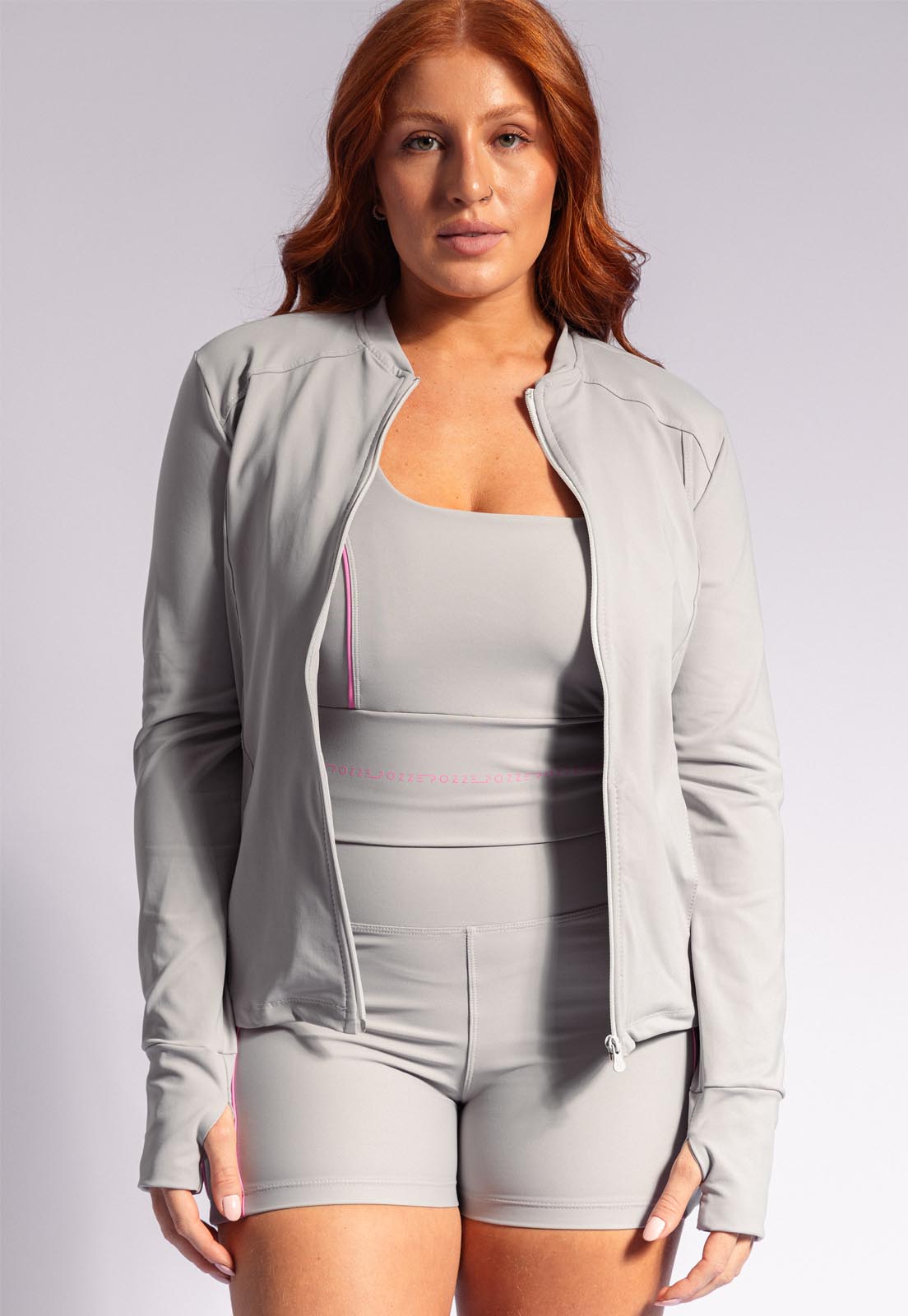 Jaqueta cinza granito lisa Urbane