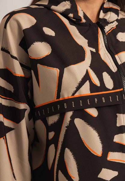 Jaqueta Corta Vento com capuz estampada Magnetic