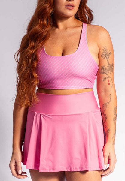 Saia shorts lisa rosa quartzo Urbane