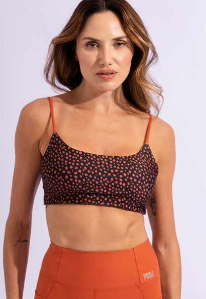 Top de alça dupla face bronze Anoitecer