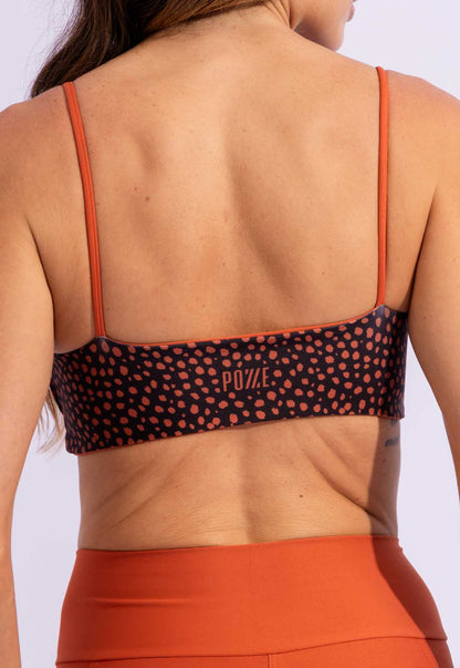 Top de alça dupla face bronze Anoitecer