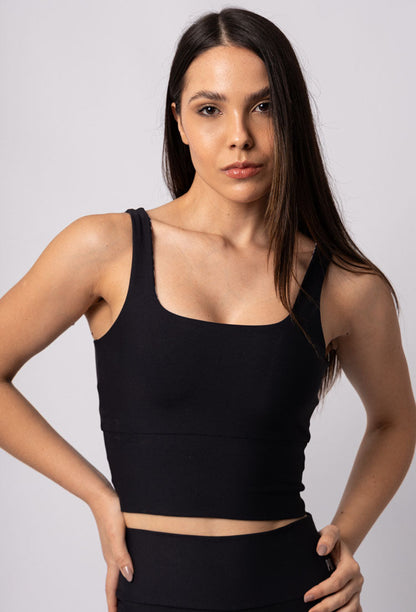 Conjunto Top longo dupla face+Legging com bolso Action