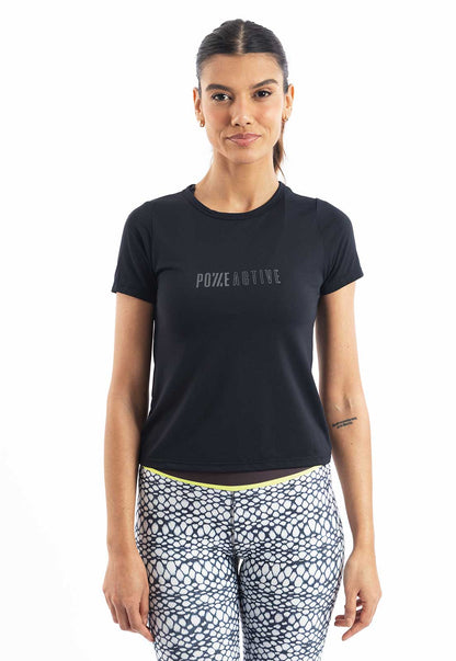 Tshirt Preta Silk Active